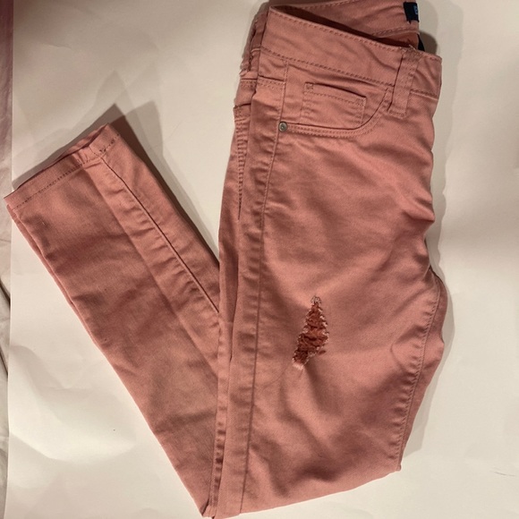 Blue Spice Other - Blue Spice Distressed Jegging’s Skinny jeans rose pink Girls Size 10